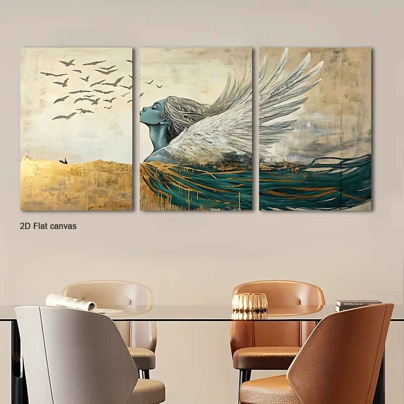Canvas Wrap Ready - Toile sans cadre 3 pièces, figure