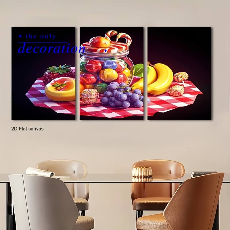 Canvas Wrap Ready - Lot de 3 tableaux encadrés sur