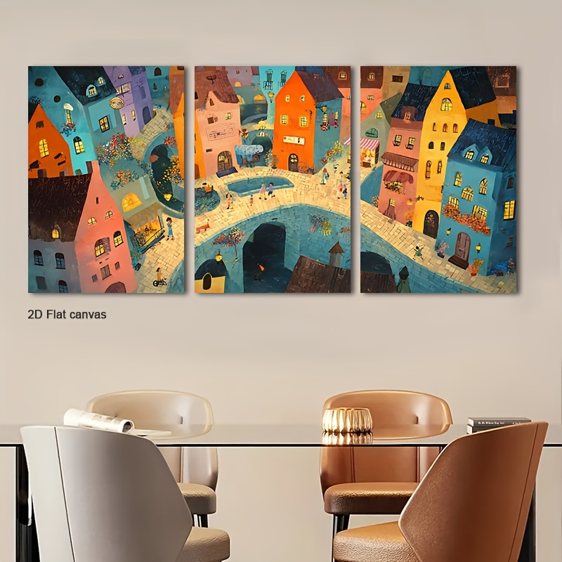 Toile sans cadre 3 pièces, art - Canvas Wrap Ready avis et prix