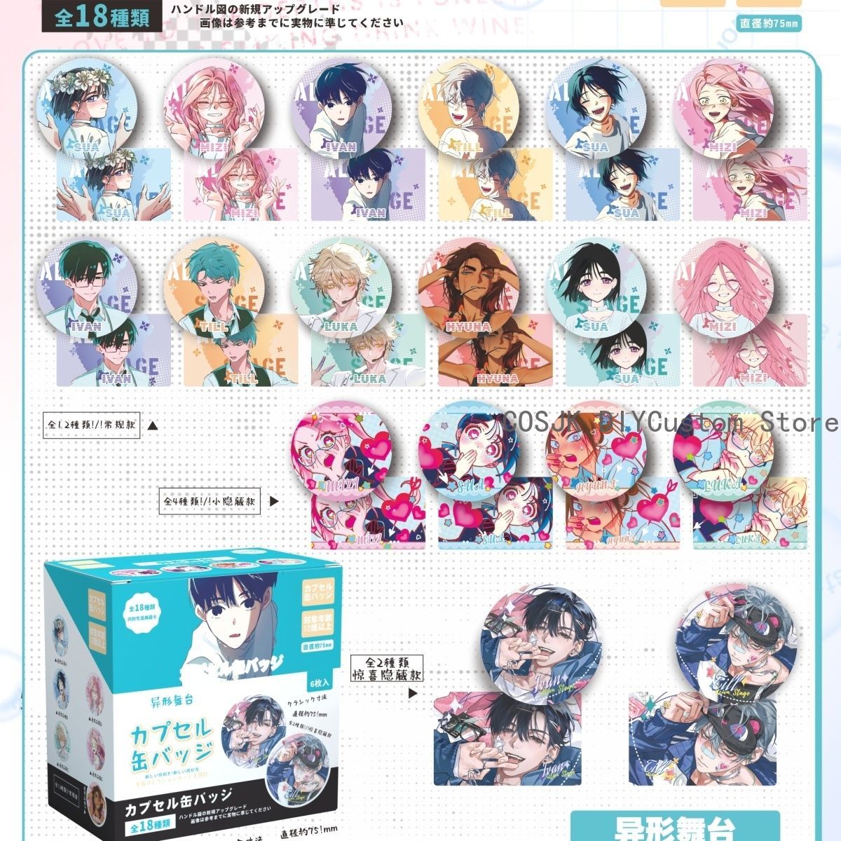 75mm Anime Alien scène Ivan Mi - Button Badge Blank avis et prix