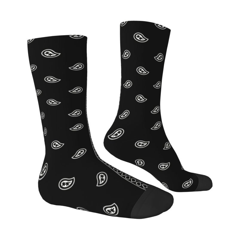 Chaussettes extensibles noires - Bandana Blank White avis et prix