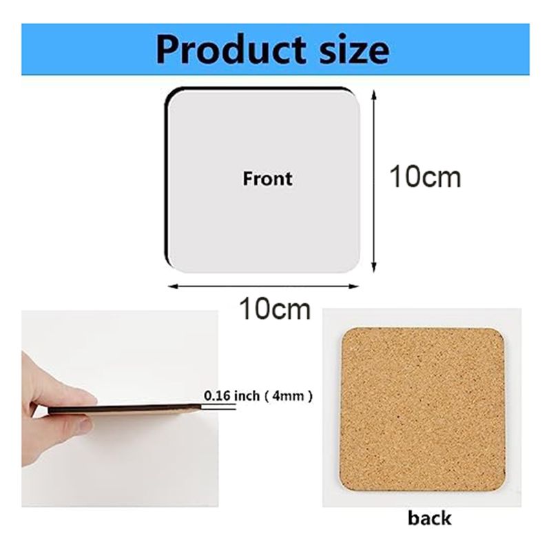 BHBL 12 pièces de sous-verres  - Coaster Sublimation Blank avis et prix