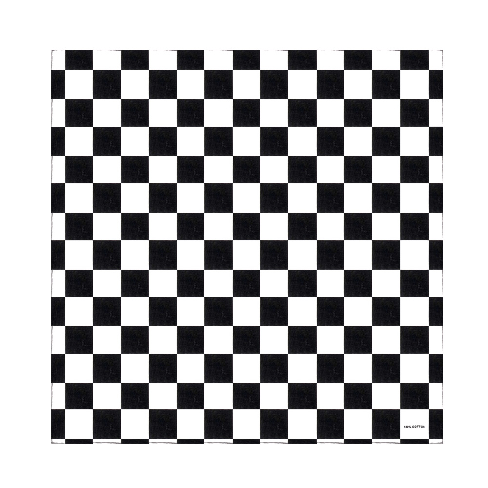 Bandana à carreaux drapeau Aut - Bandana Blank White avis et prix