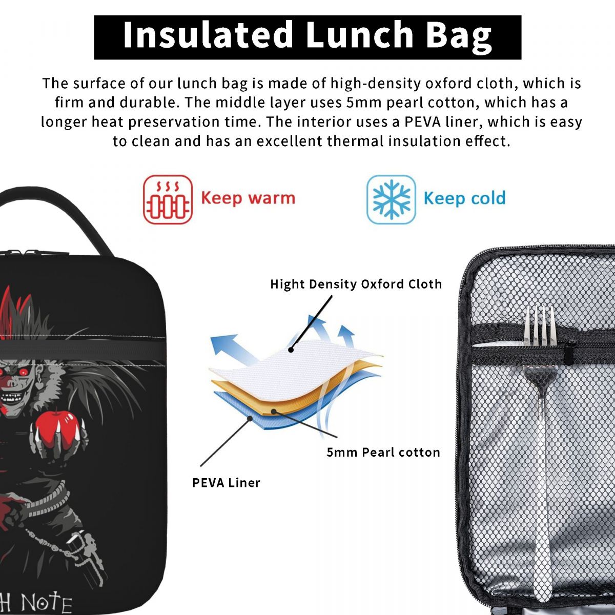 Sac à déjeuner isotherme Anime - Tote Bag Sublimation avis et prix